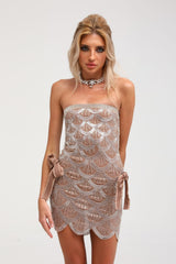 Scaly luster mini dress