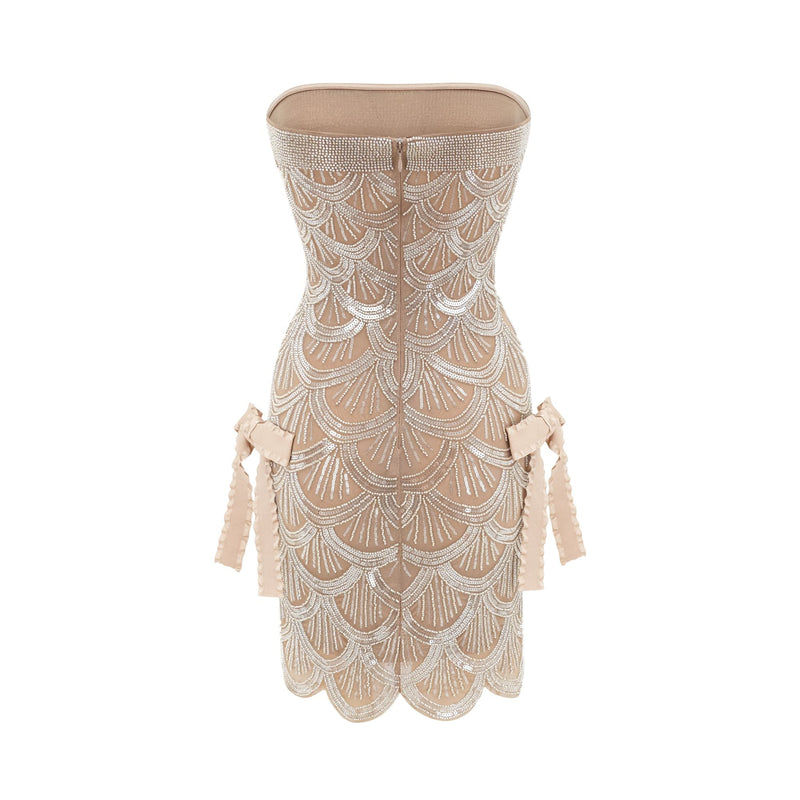 Scaly luster mini dress