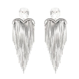 Eulalie silver tassel earrings