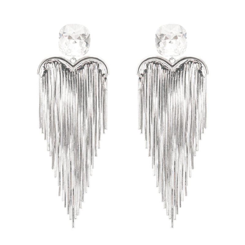 Eulalie silver tassel earrings