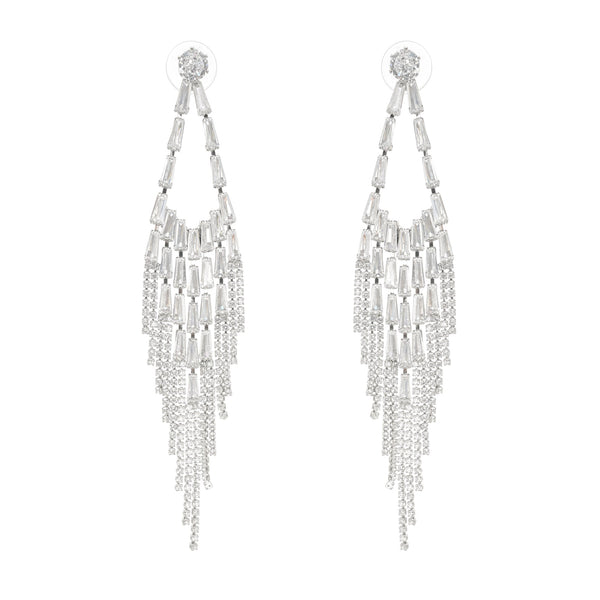 Isabelle crystal-embellished drop earrings