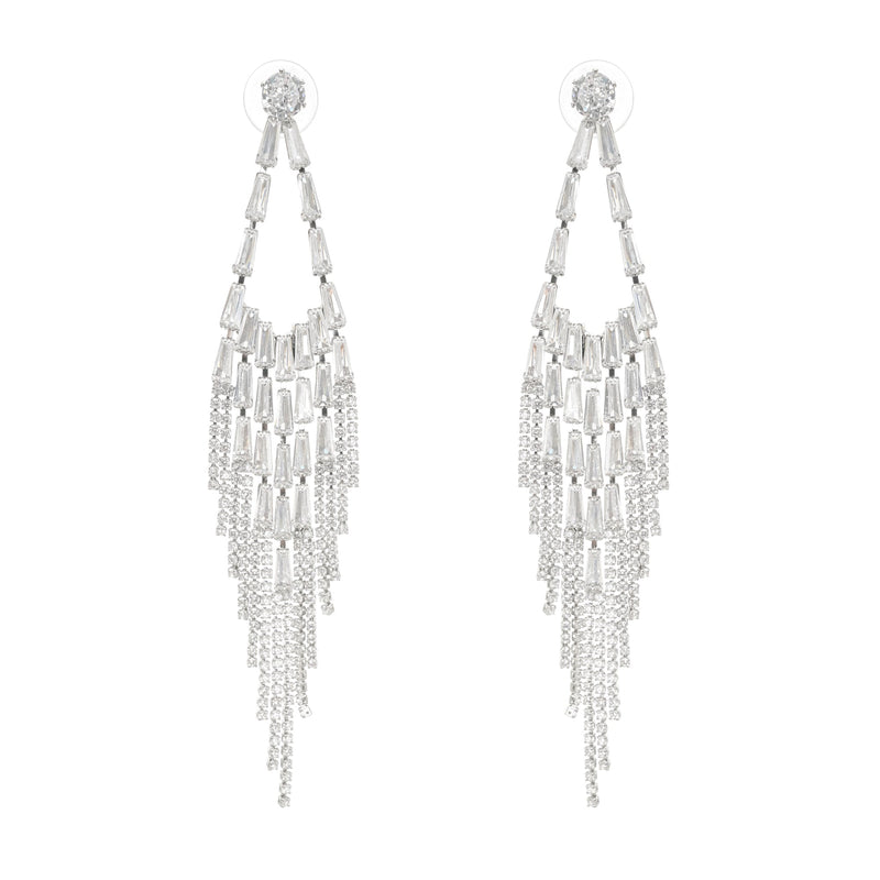 Isabelle crystal-embellished drop earrings