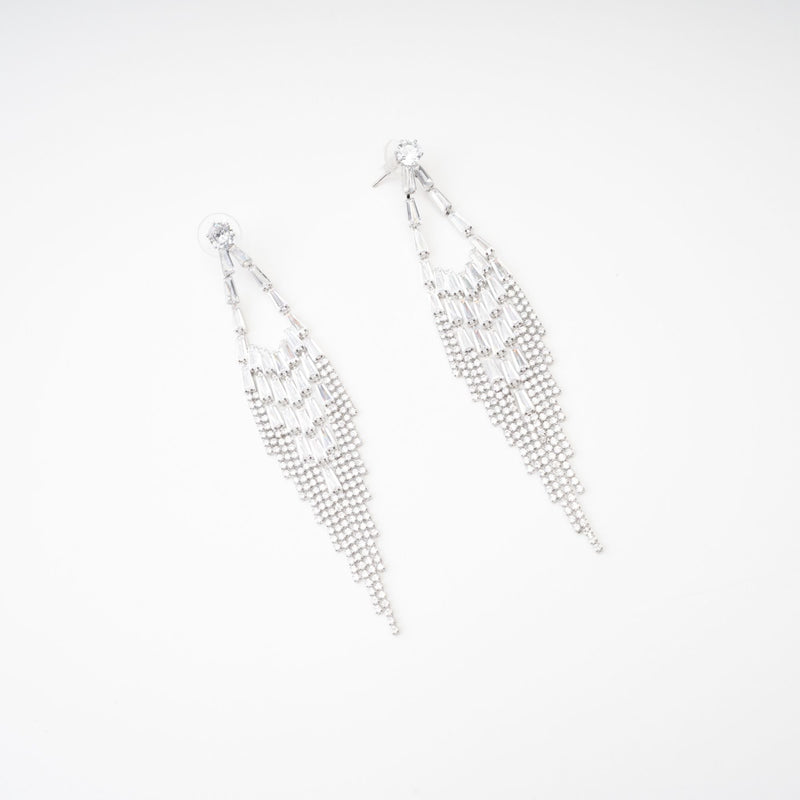 Isabelle crystal-embellished drop earrings