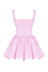 Cotton Candy Cotton Tulle Mini Dress in pink