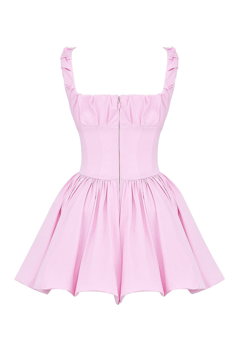 Cotton Candy Cotton Tulle Mini Dress in pink