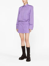 PURPLE MARGOT COTTON MINI DRESS