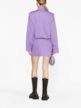 ROBE MINI EN COTON VIOLET MARGOT 