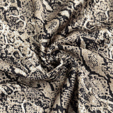 MAXIKLEID MIT SCHLANGENPRINT, LATERNENÄRMELN UND MEERJUNGFRAUEN-SAUM