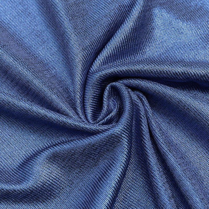 LANGÄRMELIGES MIDIKLEID MIT BUSTIER IN BLAU 