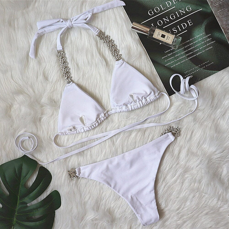 WIKI DIAMOND BIKINI - WHITE