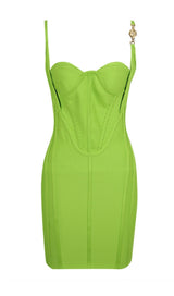 BANDAG MINI DRESS IN GREEN