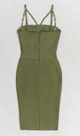 BODYCON MINI DRESS IN ARMYGREEN