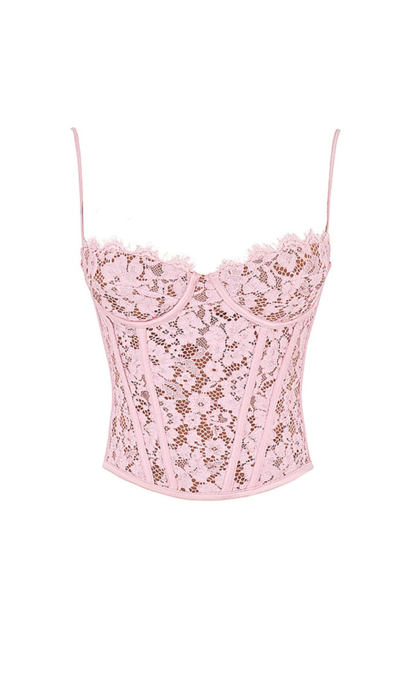 ROSE LACE UNDERWIRED CORSET