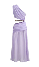 SPLIT MAXI DRESS IN LAVENDER