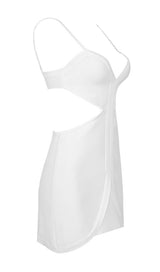 BANDAGE BACKLESS MINI DRESS IN WHITE