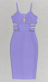 BANDAGE STRAPPY WAIST-TIGHTENING MIDI DRESS