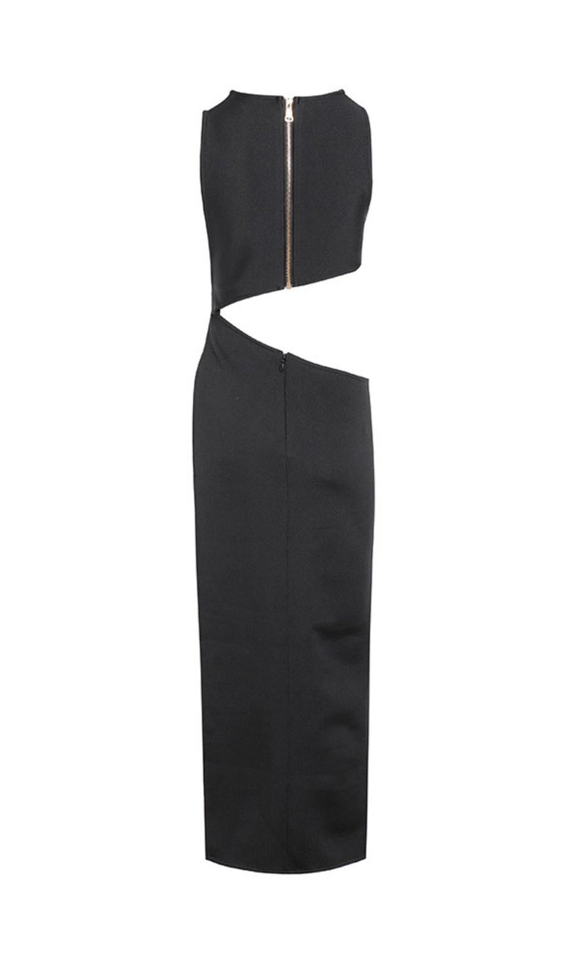 SPLIT MAXI DRESS IN BLACK OR BEIGE