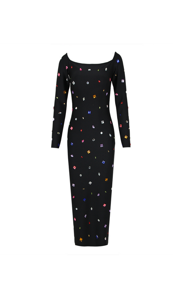 ROBE MIDI EN VELOURS À Épaules Dénudées