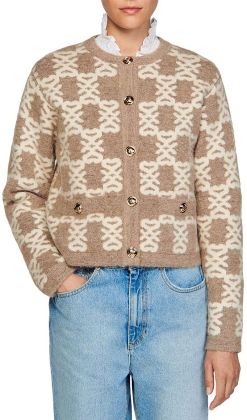 MONO JACQUARD COAT CARDIGAN