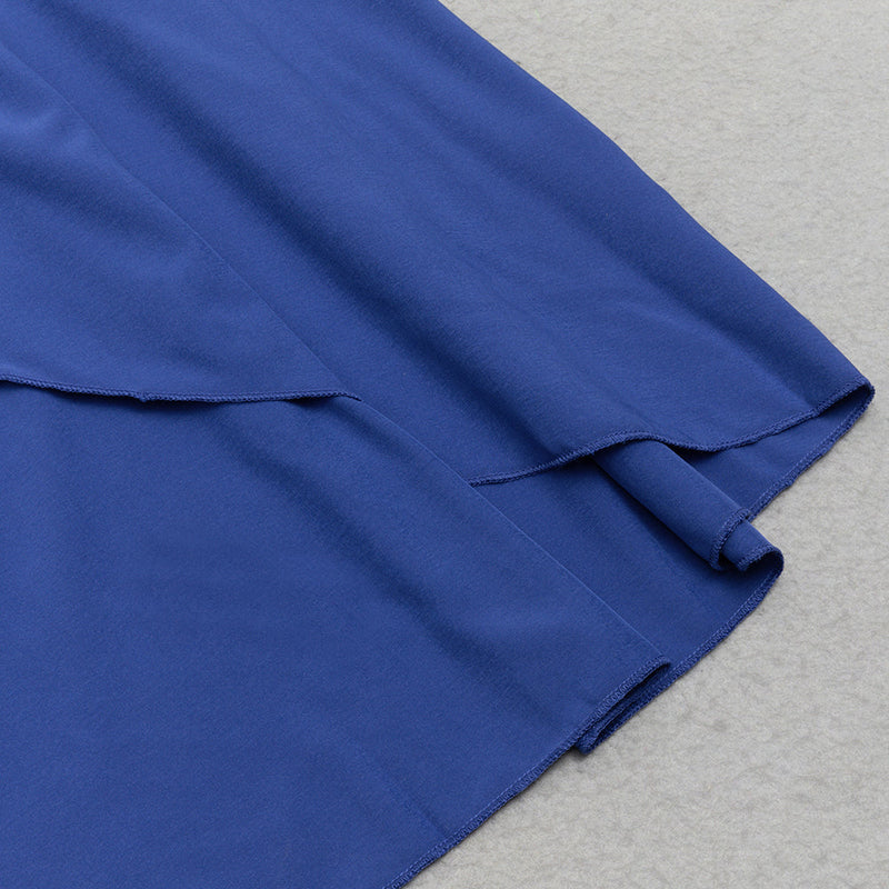 ROBE MIDI WRAP BLEU ROYAL 