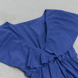 ROYAL BLUE WRAP MIDI DRESS