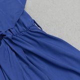 ROBE MIDI WRAP BLEU ROYAL 