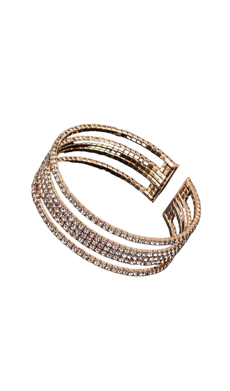 GOLD LAYERED DIAMANTE BRACELET