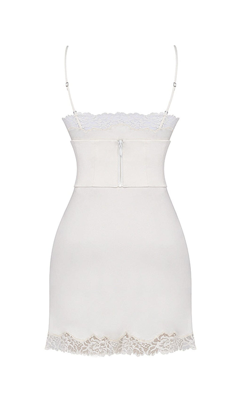 IVORY SATIN SLIP DRESS