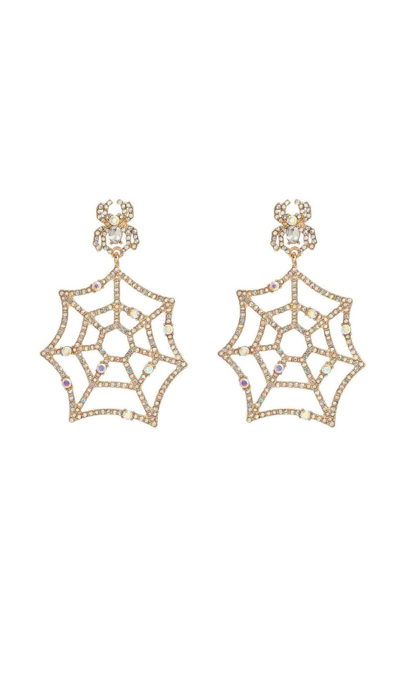 COBWEB RHINESTONE EARRINGS