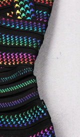 RAINBOW BANDAGE MINI DRESS