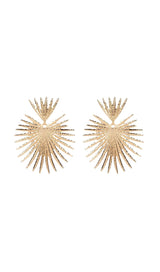 GOLD STARBURST DROP EARRINGS