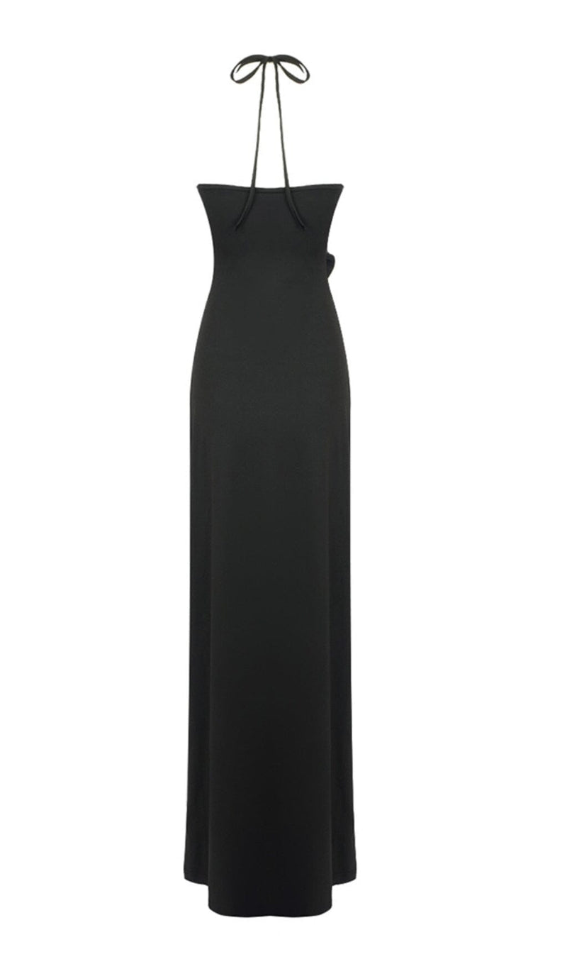 CUT OUT MAXI DRESS IN BLACK