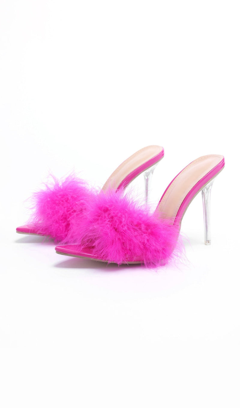 FEATHER POINTED TOE STILETTOS