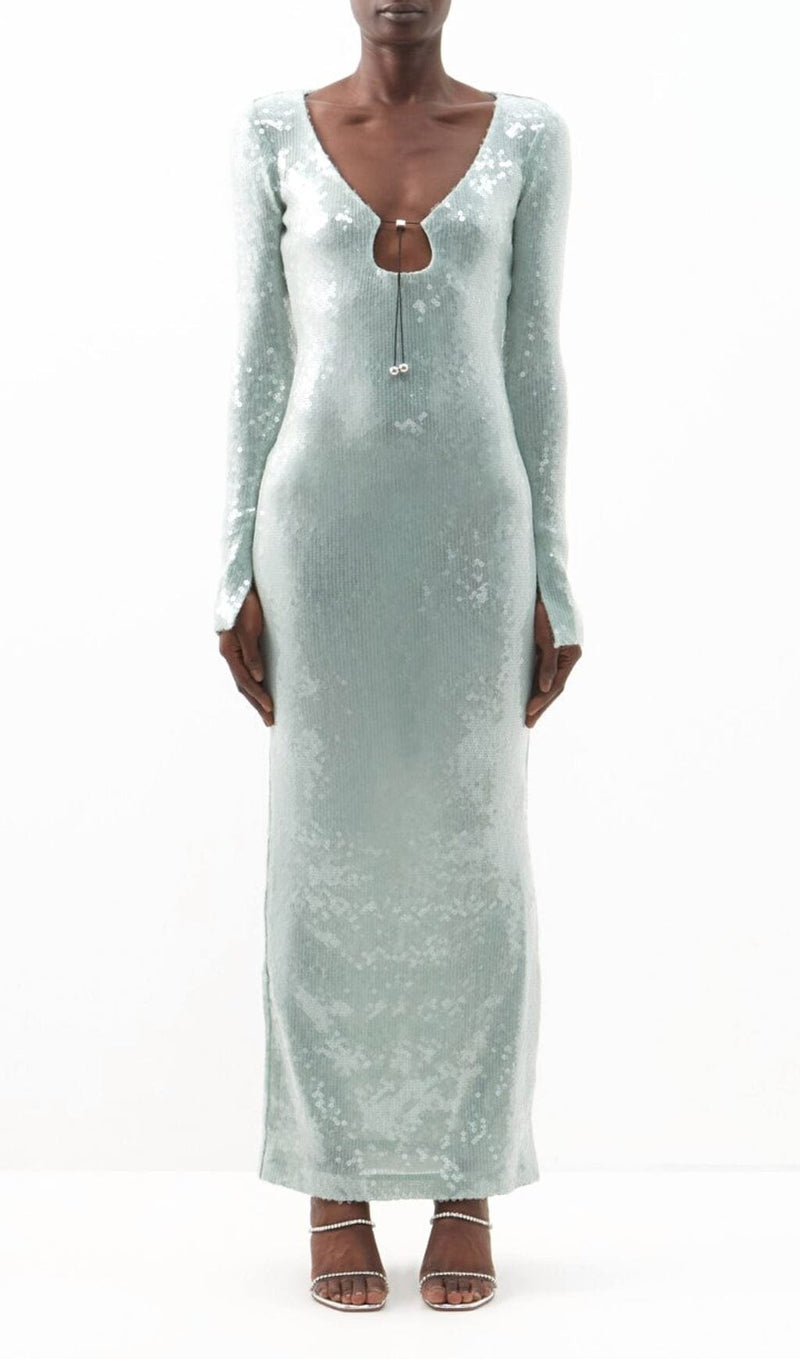 ETTELE MAXI DRESS IN LIGHT MINT