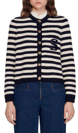 SAILOR STRIPED BRETON CARDIGAN