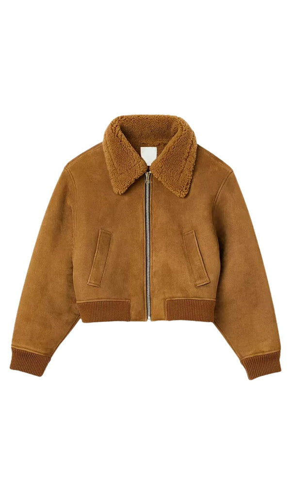 CASSY SHEARLING BOMBER JACKET