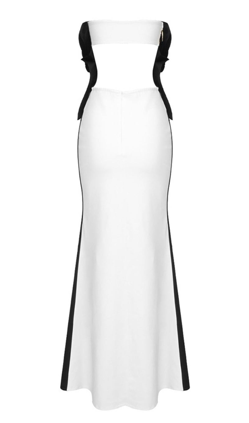 STRAPLESS CUT OUT MAXI DRESS