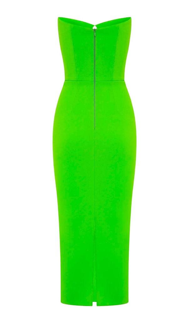 CUT OUT STRAPLESS MIDI DRESS