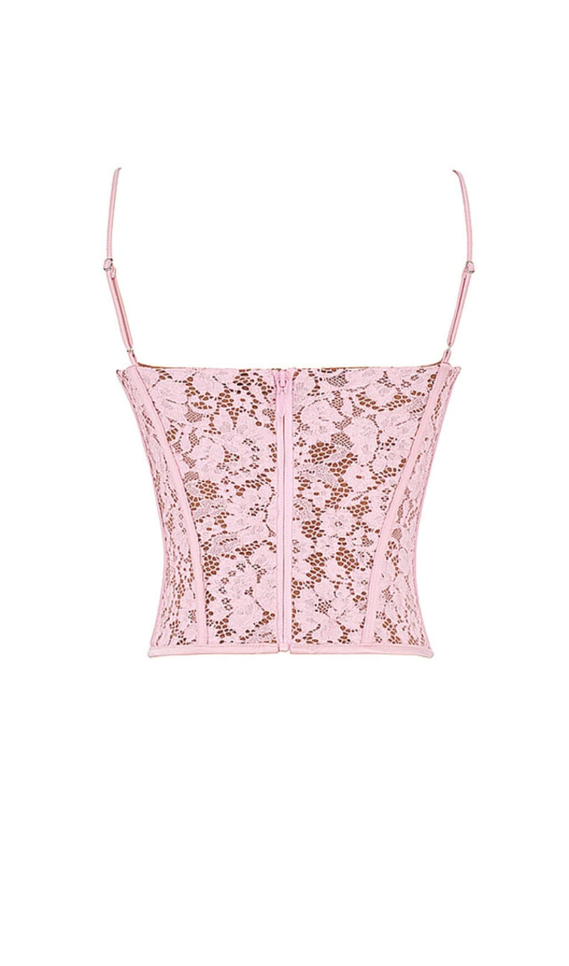 ROSE LACE UNDERWIRED CORSET