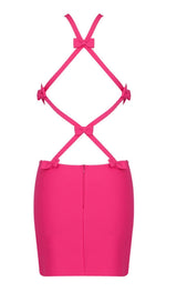 CORSET MINI DRESS IN PINK