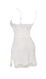 IVORY SATIN SLIP DRESS