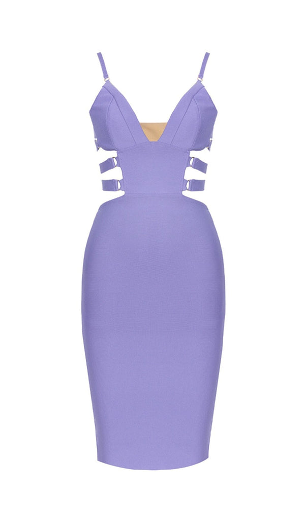 BANDAGE STRAPPY WAIST-TIGHTENING MIDI DRESS