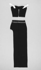 STRAPLESS MAXI DRESS TWO PIECE SET