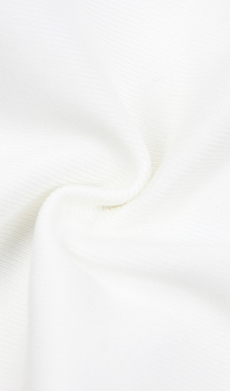 BODYCON SPLIT DRESS IN WHITE