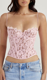 ROSE LACE UNDERWIRED CORSET