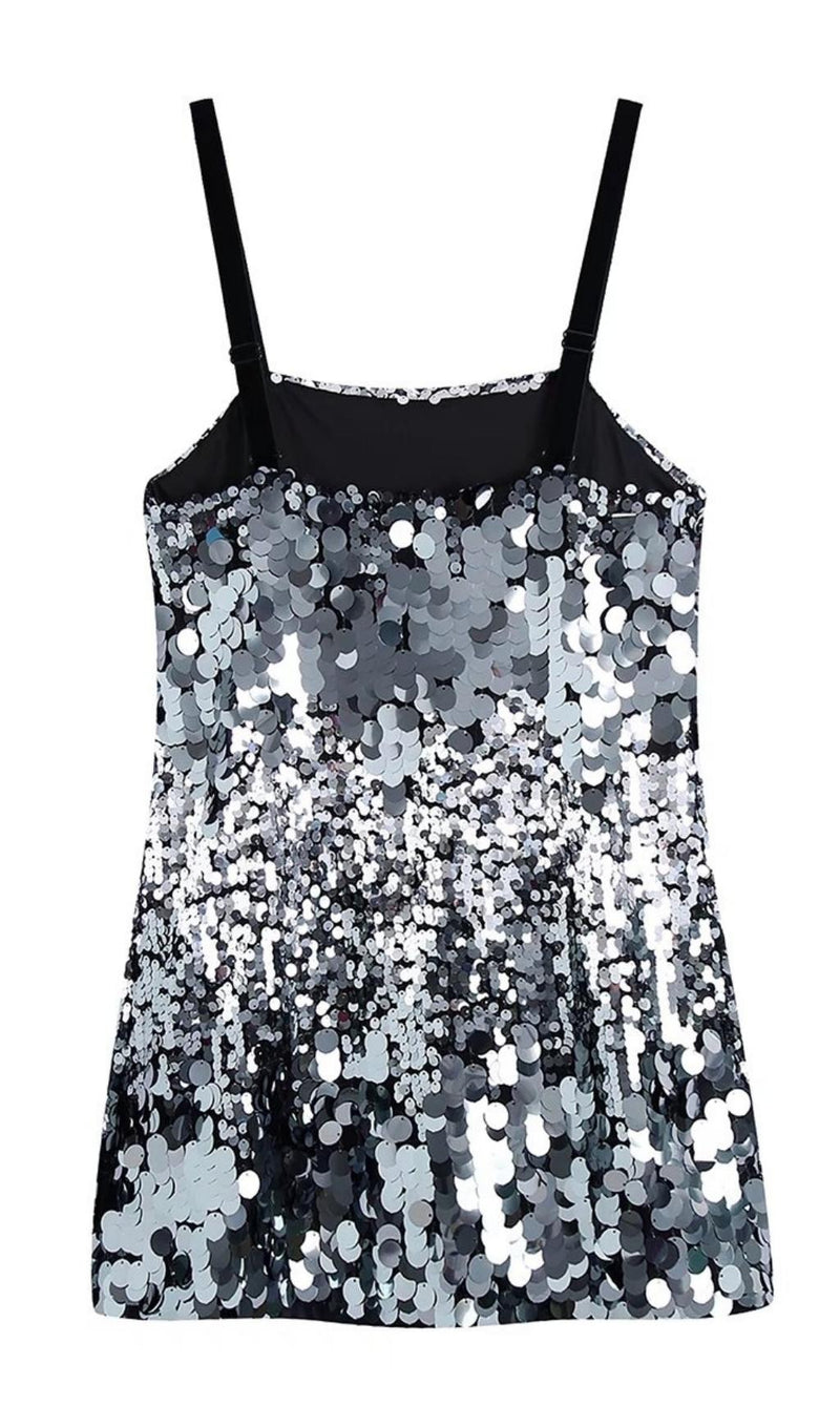 SEQUIN SHINY BANDAGE MINI DRESS