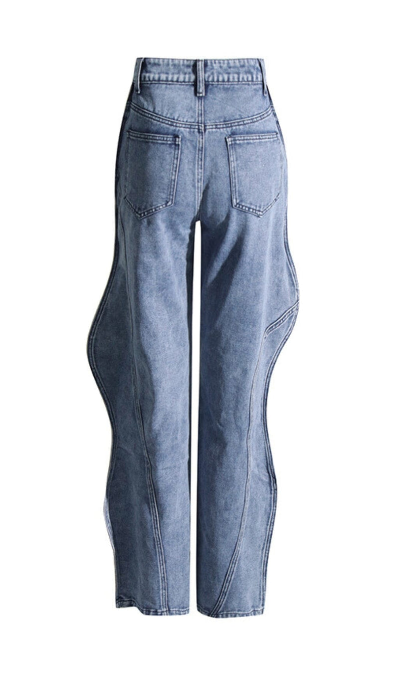 WAVE DENIM PANTS