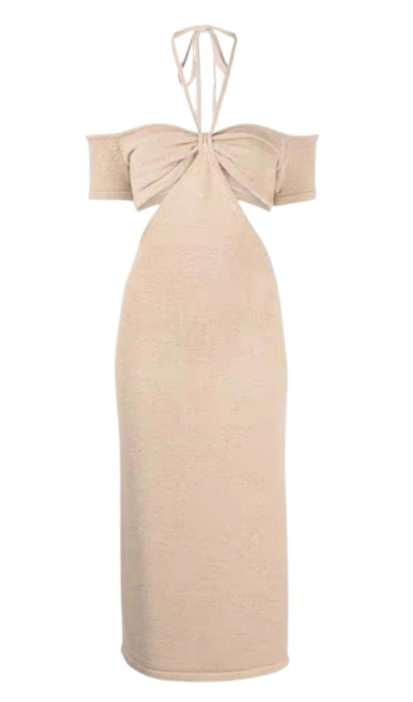 HALTER CUT OUT MIDI DRESS