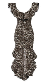 LEOPARD STRAPLESS MINI DRESS