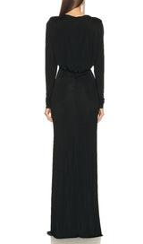 JERSEY CUT OUT MAXI DRESS IN BLACK